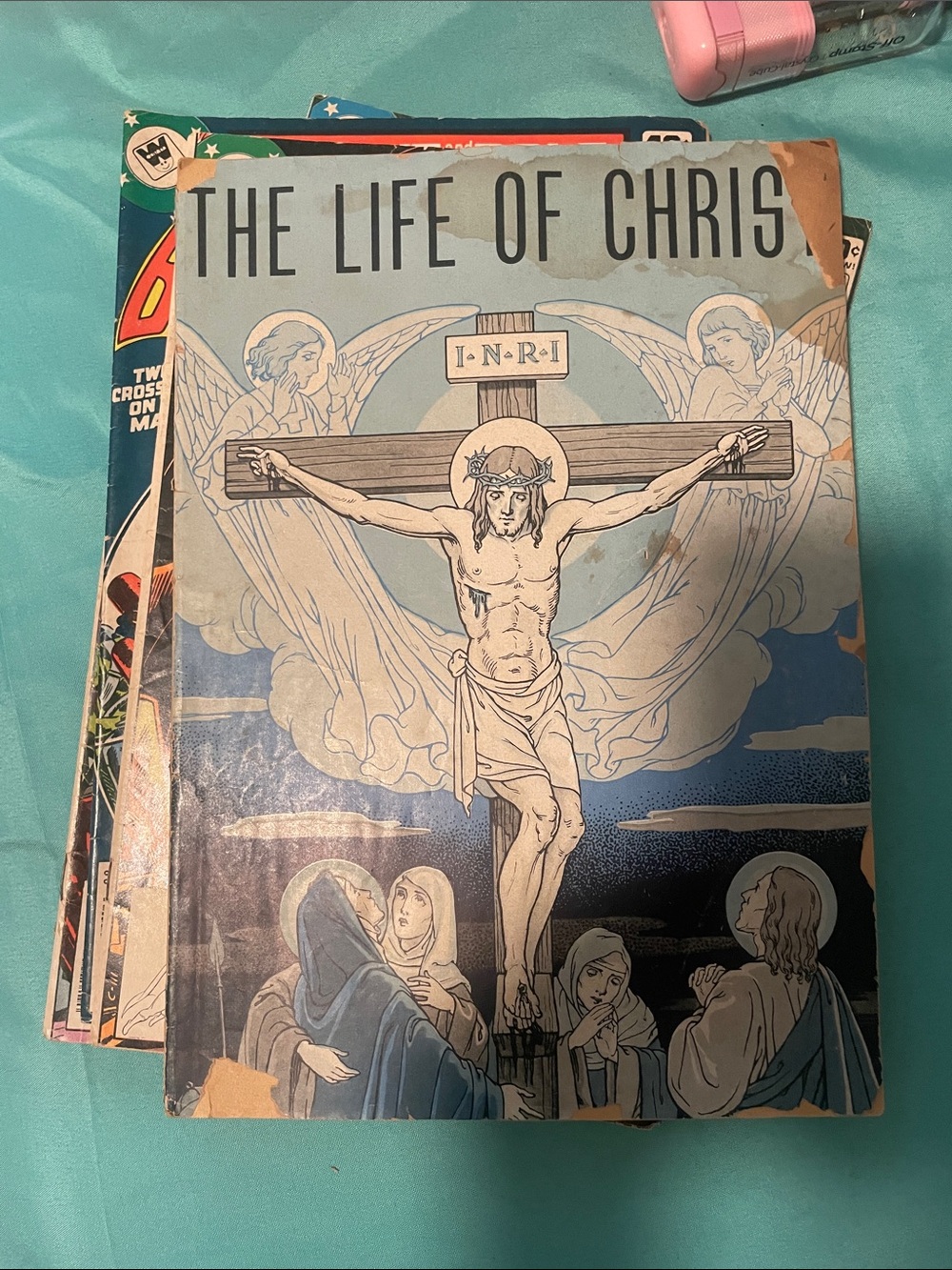 Topix Reprint Religious Comic Book Back Cover - Blue